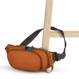 Pacsafe ECO anti-theft hip pack - orange made from econyl.