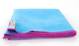 Quick-drying towel with antibacterial coating Dr.Bacty 40x65 - blue with pink trim.