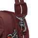 Small urban anti-theft bag Pacsafe Go - burgundy.