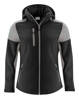 Softshell with detachable hood Prime Softshell Lady by Printer - Black - Grey.