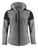 Softshell with detachable hood Prime Softshell Lady by Printer - Gray - Black.