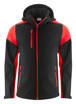 Softshell with detachable hood Prime Softshell by Printer - Black - Red.