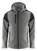 Softshell with detachable hood Prime Softshell by Printer - Gray - Black.