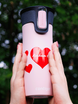 Thermal Mug Contigo West Loop 470 ml - Millenial pink - Hearts