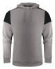 Two-tone Prime Hoodie sweatshirt by Printer - Gray - Black.