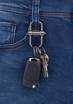 keychain with 3 TROIKA 2-way key rings - gray.