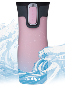 Contigo West Loop 2.0 470ml Thermalbecher - Rosa Matte - Sommerwellen