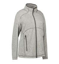 Damens Zip'n'mix Melange Fleece Gray Melange, ID, Grau