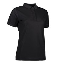 Das aktive schwarze Polo t -Shirt von Frauen von ID, schwarz