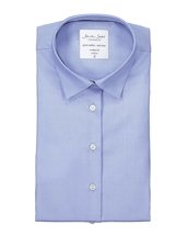 Dobby Royal OxfordLadies Moderne Fit hellblau durch ID, Blau