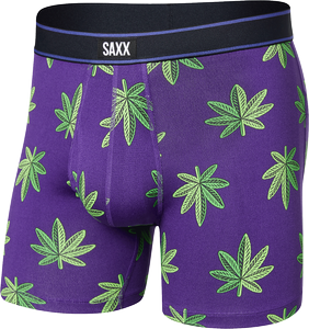 Herren-Atmungsaktive SAXX DAYTRIPPER Boxer Brief Fly mit Hanf-Reißverschluss - Lila.