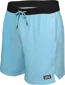 Herren Badeshorts mit 2-in-1 Taschen SAXX OH BUOY - kurz - blau