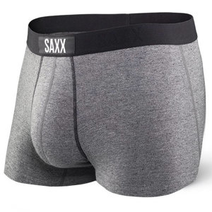 Herren Boxershorts, schnell trocknende SAXX VIBE Trunk - melierter grauer Farbton.