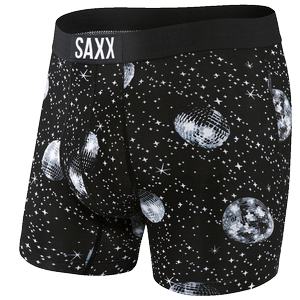 Herren-Schnelltrocknungsboxershorts SAXX VIBE Boxer Brief Galaxy - Schwarz