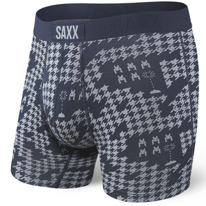 Herren-Schnelltrocknungsboxershorts SAXX VIBE Boxer Brief Riders - marineblau