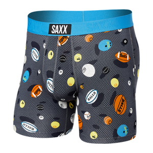 Herren-Schnelltrocknungsboxershorts SAXX VIBE Boxer Brief - grau