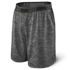 Herren Trainingshorts mit integrierten Boxershorts 2-in-1 SAXX LEGEND Tarnmuster - Grau.