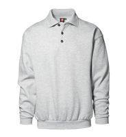Klassisches Polo Sweatshirt Grey Melange