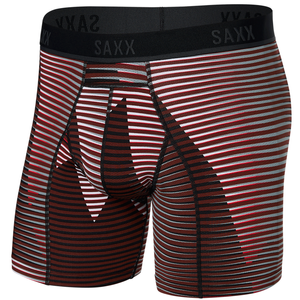 Laufboxer / Herren-Sportboxer SAXX KINETIC Light Streifen - burgundisch