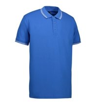 Männer Polo pique t -Shirt Azurblau durch ID, blau