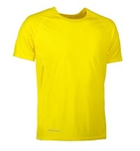 Männliches t -Shirt aktive gelbe Marken -ID - Gelb