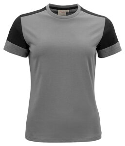 Moderne Prime T Lady T-Shirt der Marke Printer - Grau - Schwarz.