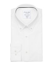 Oxfordlong Sleeve Modern Fit White durch ID, Biały