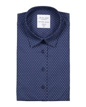 Print Virginialadies Moderne Fit Navy Muster Marke, Marine Blue