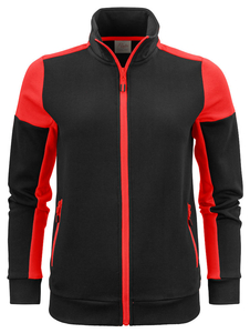 Reißverschluss-Sweatshirt Prime Sweatvest Lady von der Marke Printer - Schwarz – Rot