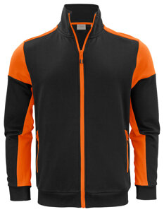 Reißverschluss-Sweatshirt Prime Sweatvest von der Marke Printer - Schwarz – Orange