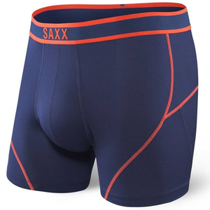 SAXX Kinetic Boxer Midnight Herren Boxershorts - Blau Orange