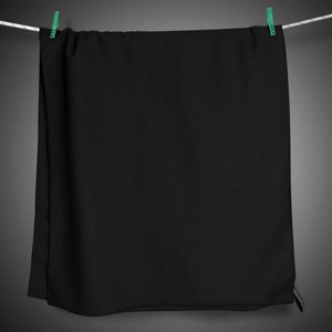 Schnelltrocknendes doppelseitiges handtuch basic 43x90 - schwarz