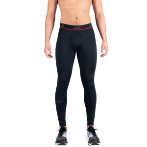 Sportliche lange Herren-Leggings 2-in-1 SAXX KINETIC Tight - schwarz