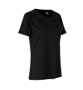 T-Shirt CORE im Slub-Stil, Damen, Marke ID - Schwarz