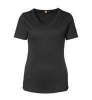 T-Shirt-ID-Interlock V-REC-Gewebe, schwarz