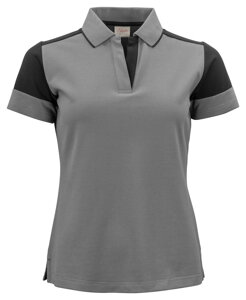 T-Shirt Polo Prime Polo Lady von der Marke Printer - Grau - Schwarz.