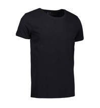 T -Shirt t -Shirt mit einer runden Ausschnittsausweise -Schwarz