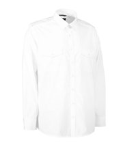 Weiße Langarm -Sit -Hemd, id, weiß