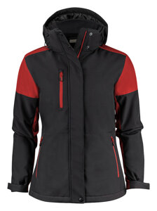 Zweifarbige gefütterte Softshelljacke Prime Padded Softshell Lady von Printer - Schwarz - Rot.