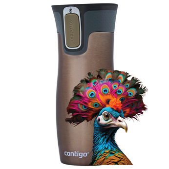 Contigo West Loop 2.0 470 ml Thermalbecher - Latte - Pfauenauge