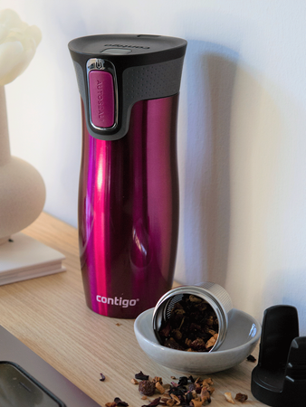 Contigo West Loop 2.0 470ml Thermobecher - Ich bin ein Lehrer - Himbeere