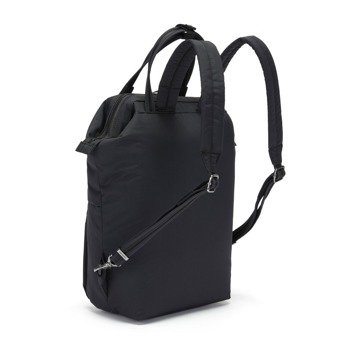 Diebstahlsicherer mini-rucksack für frauen pacsafe citysafe cx mini backpack econyl - schwarz