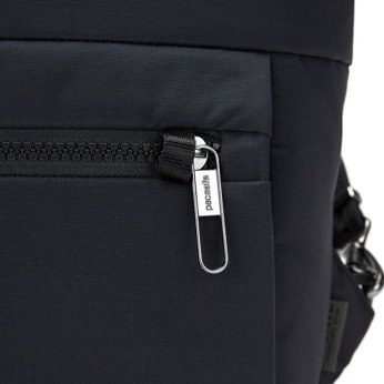 Diebstahlsicherer mini-rucksack für frauen pacsafe citysafe cx mini backpack econyl - schwarz