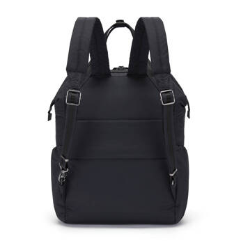 Diebstahlsicherer mini-rucksack für frauen pacsafe citysafe cx mini backpack econyl - schwarz