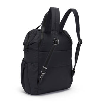 Diebstahlsicherer mini-rucksack für frauen pacsafe citysafe cx mini backpack econyl - schwarz