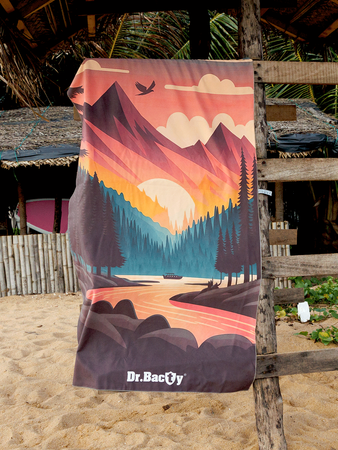 Dr.Bacty 70x140 beidseitig schnell trocknendes Handtuch - Sunset