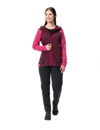 Frauensportjacke mit Vaude Tremalzo Wolle - rot