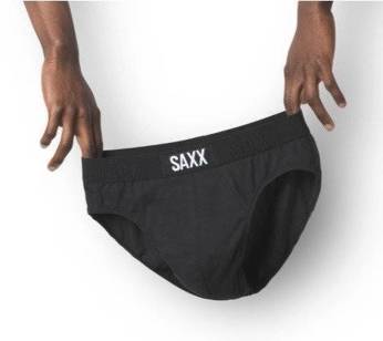 Herren-Atmungsaktive Baumwoll-SAXX UNDERCOVER Brief Fly - Schwarz