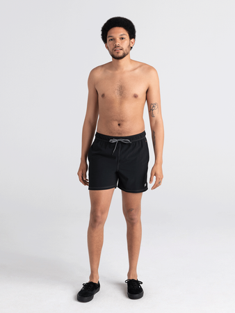 Herren Badeshorts mit 2-in-1 Taschen SAXX OH BUOY 2-in-1 Shorts - Schwarz.