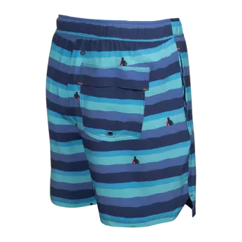 Herren Badeshorts mit 2-in-1 Taschen SAXX OH BUOY - Meeresdämmerung - blau